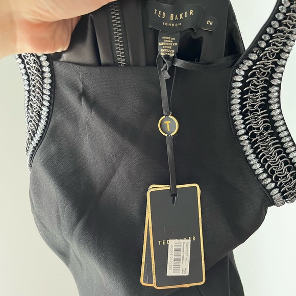 TED BAKER BLACK DRESS - BEADED DESIGN - Picture 2 of 4